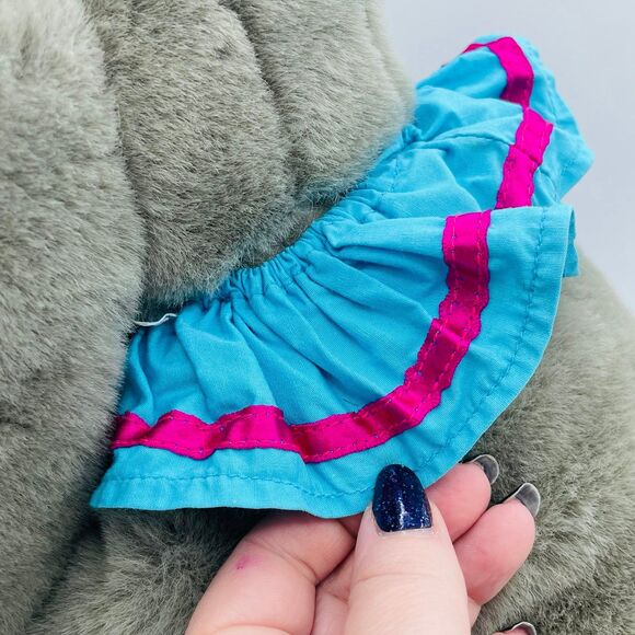 Disney Plush DUMBO the Elephant Soft Plush Stuffed Toy Red Hat & Clown Collar - Picture 7 of 9